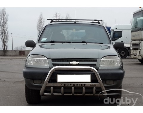 Кенгурятник с надписью "CHEVROLET" для  Niva.